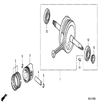 Ring set piston (Std.) (RIKEN), 13011-GBZ-703 , Honda